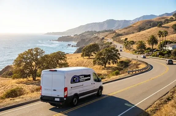 Tim's Locksmith Service mobile van in San Diego County