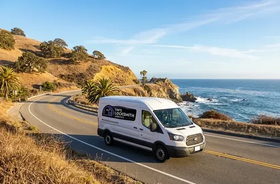 Tim's Locksmith Service mobile van in Ventura County