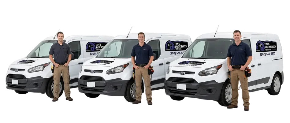 Mobile locksmith tech parked curbside with the branded van with a full mobile tool kit for on-site service on a service run through Lakeside, California. Licensed locksmith with BSIS LCO#7134 on file.