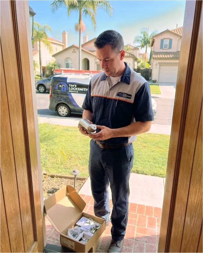 Residential lock installation by Tim's Locksmith Service in National City