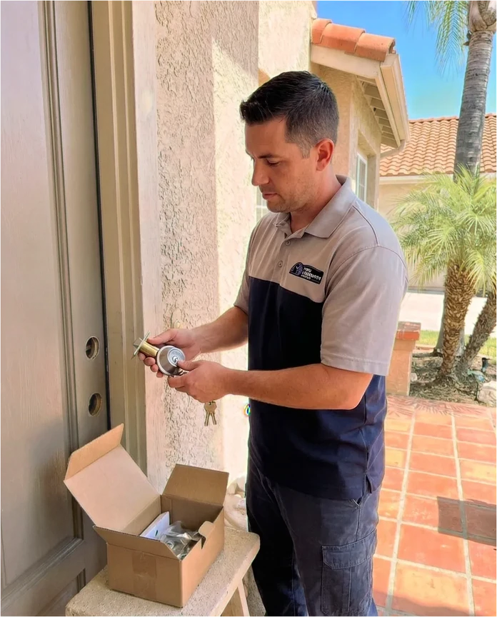 Residential lock installation by Tim's Locksmith Service in El Cajon