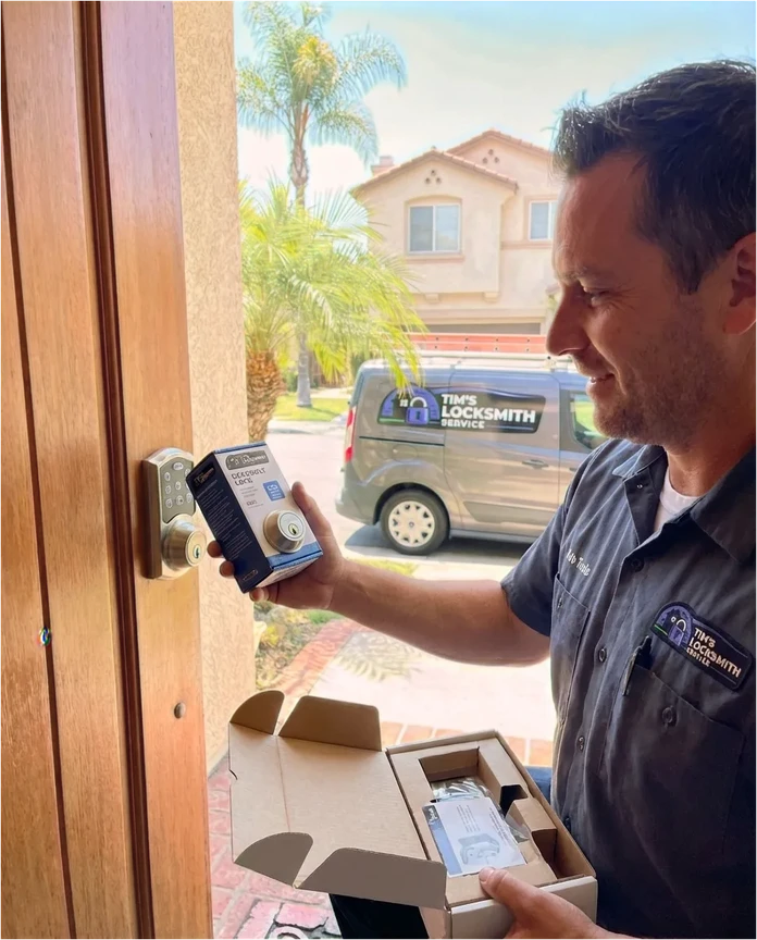 Residential lock installation by Tim's Locksmith Service in Solana Beach