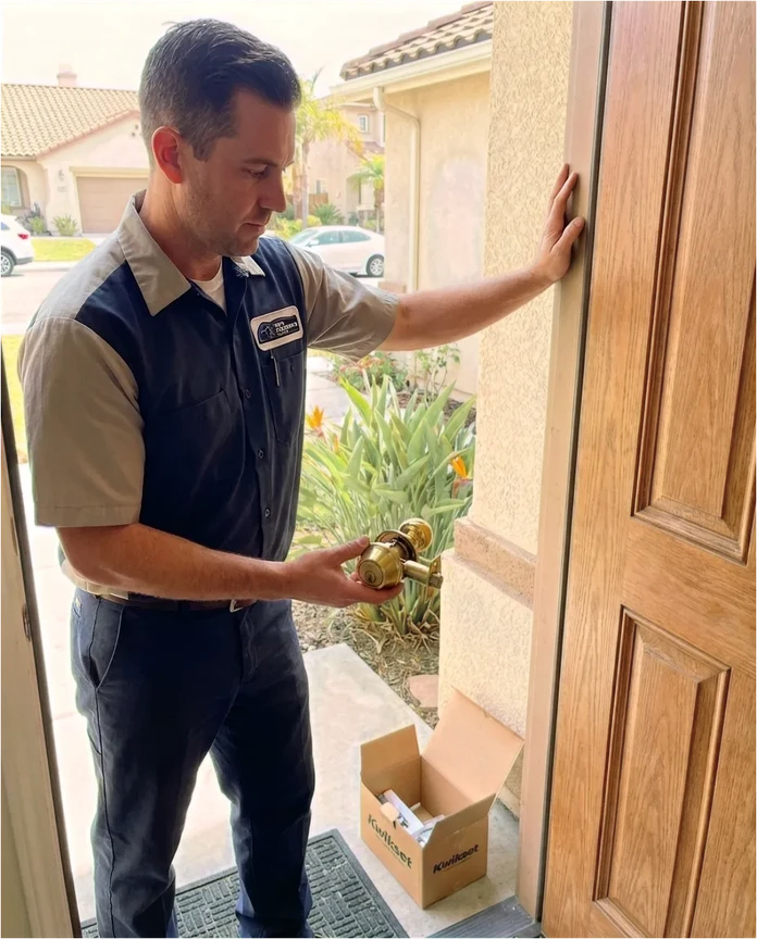 Residential lock installation by Tim's Locksmith Service in Moorpark