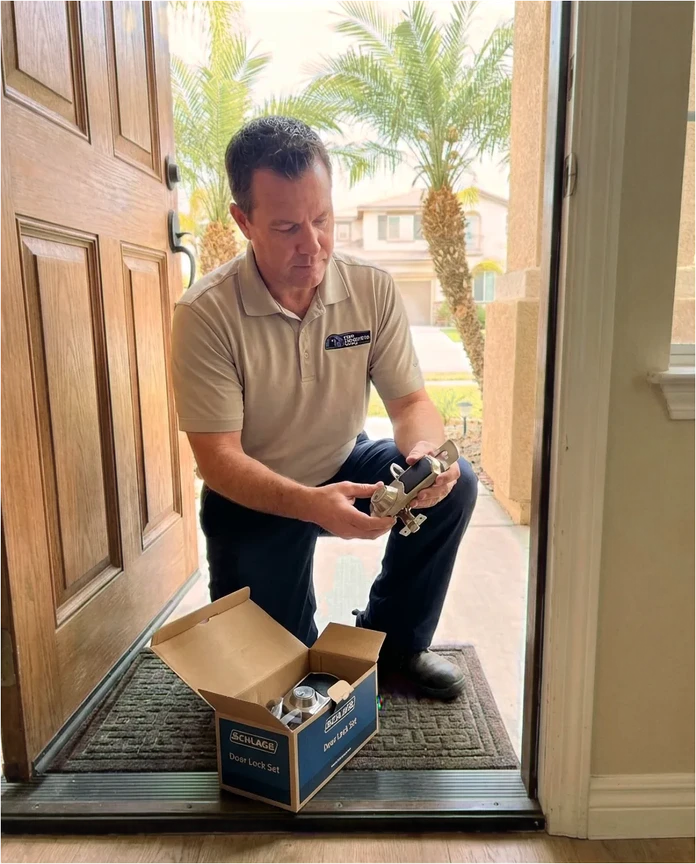 Residential lock installation by Tim's Locksmith Service in Lemon Grove