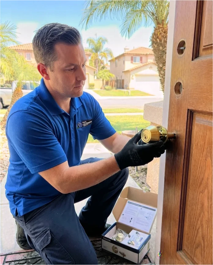 Residential lock installation by Tim's Locksmith Service in San Ysidro