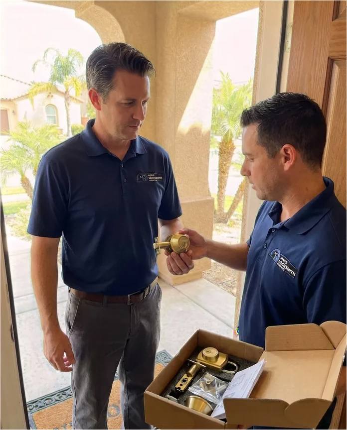 Residential lock installation by Tim's Locksmith Service in Thousand Oaks