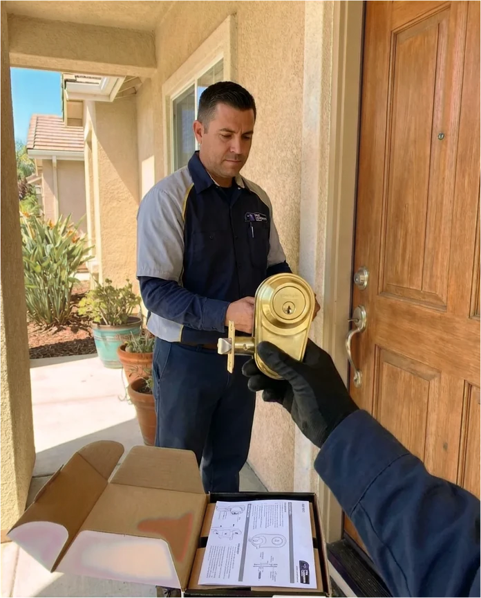 Residential lock installation by Tim's Locksmith Service in Otay Mesa