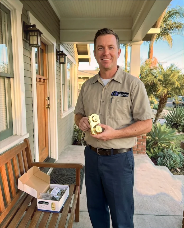 Residential lock installation by Tim's Locksmith Service in Carpinteria
