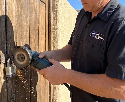 Mobile van fully equipped with key cutting and grinding tools