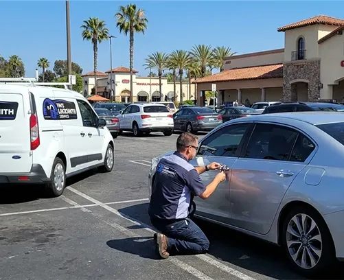Vehicle lockout assistance in a parking lot