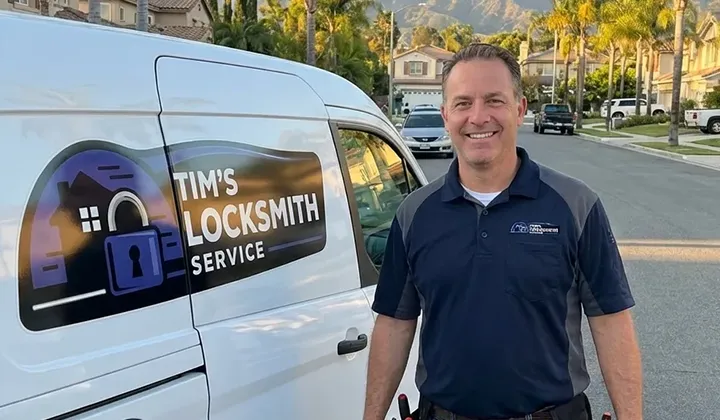 Tim's Locksmith Service mobile van in Ventura County