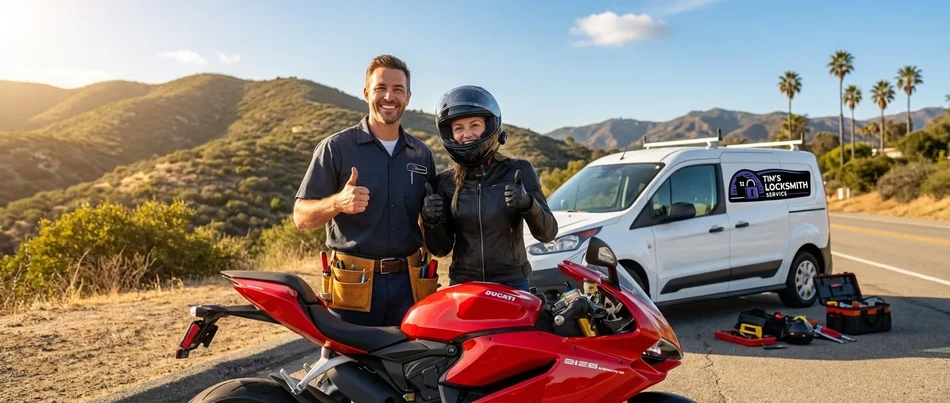 Motorcycle locksmith service in Poway