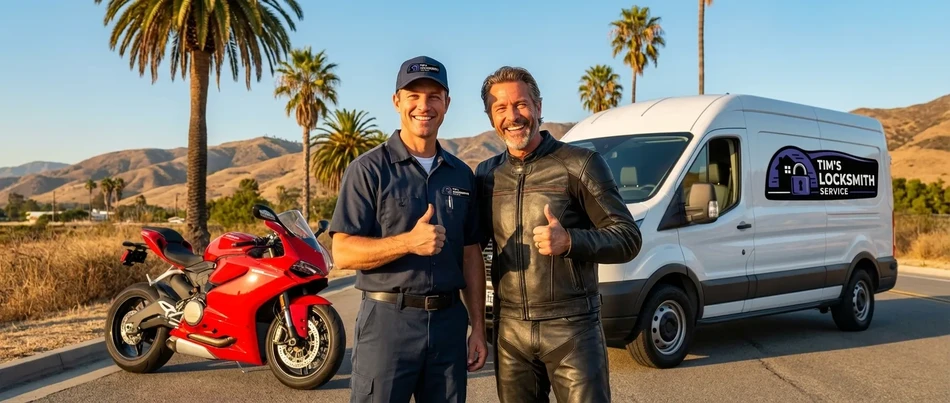 Motorcycle locksmith service in Alpine