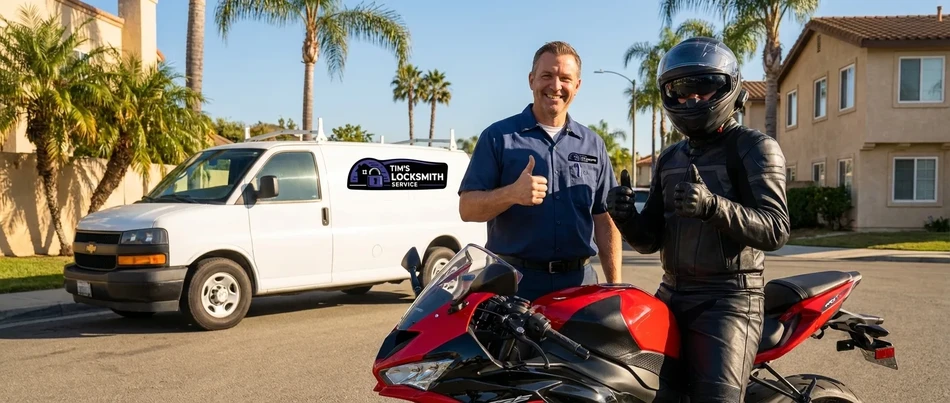 Motorcycle locksmith service in El Cajon