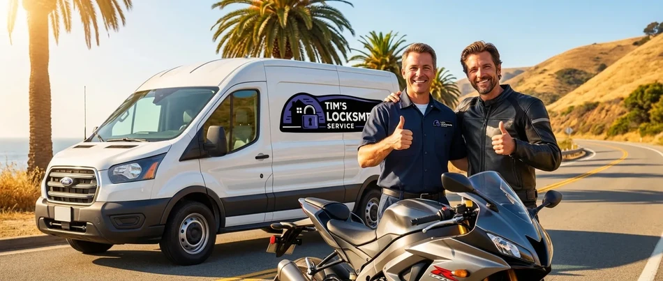 Motorcycle locksmith service in Goleta