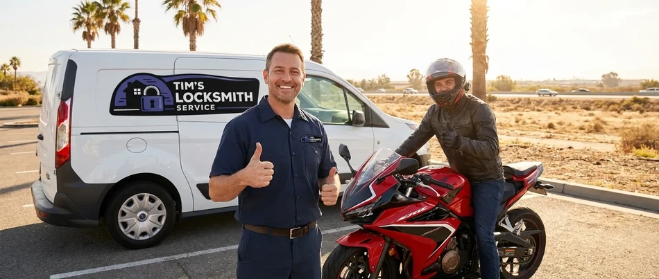 Motorcycle locksmith service in Ramona