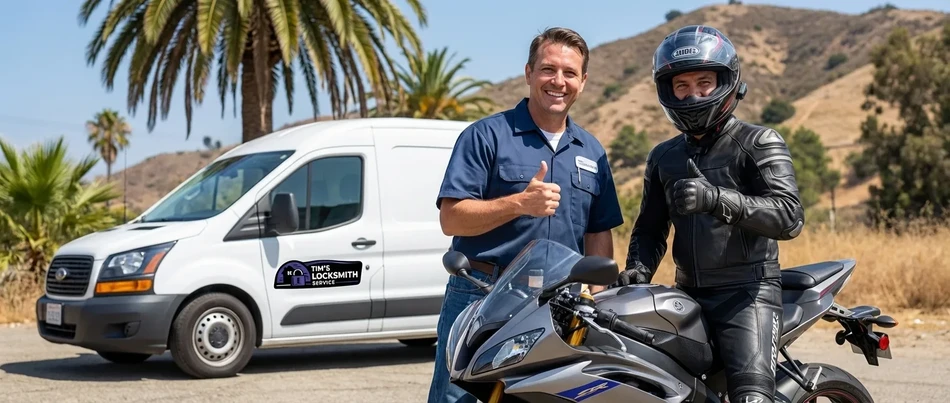 Motorcycle locksmith service in Encinitas