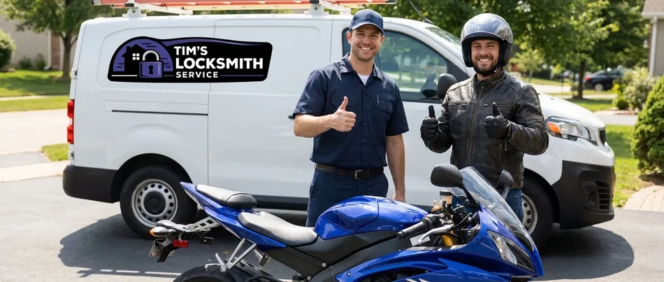 Motorcycle locksmith service in Coronado
