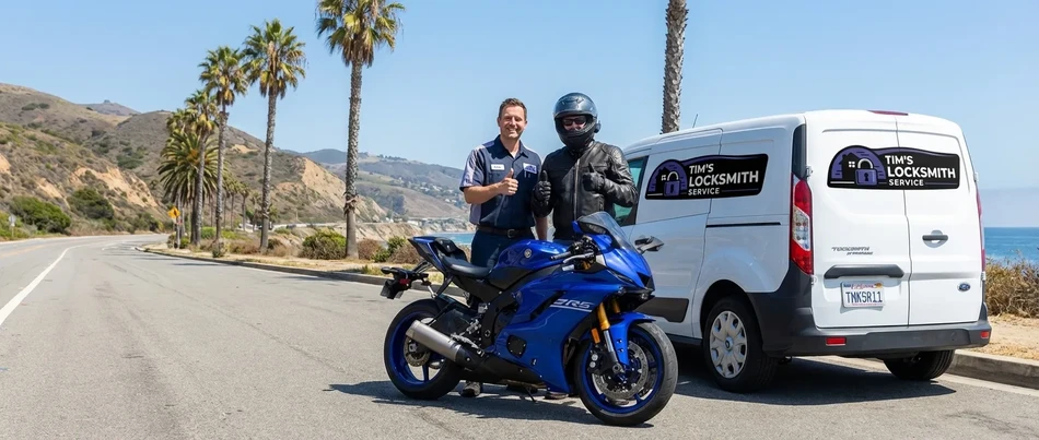Motorcycle locksmith service in Oceanside