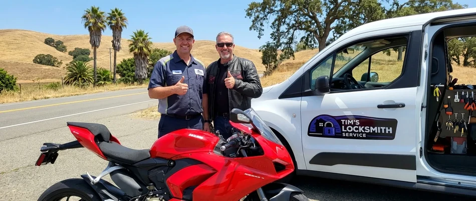 Motorcycle locksmith service in Lakeside