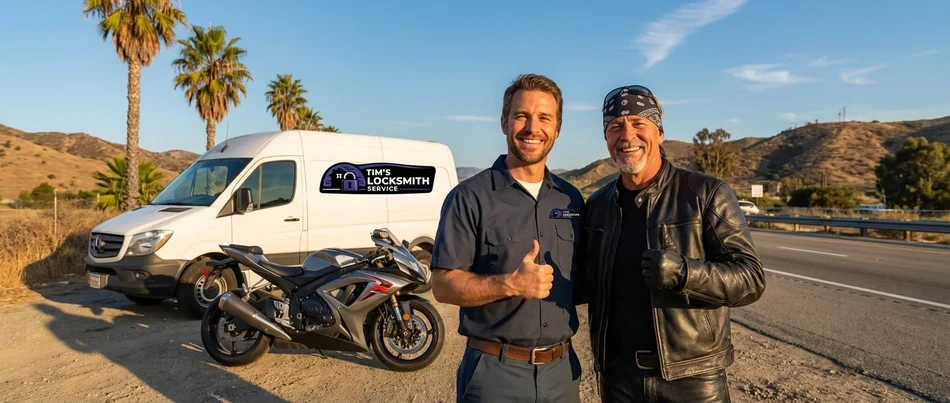 Motorcycle locksmith service in Ventura
