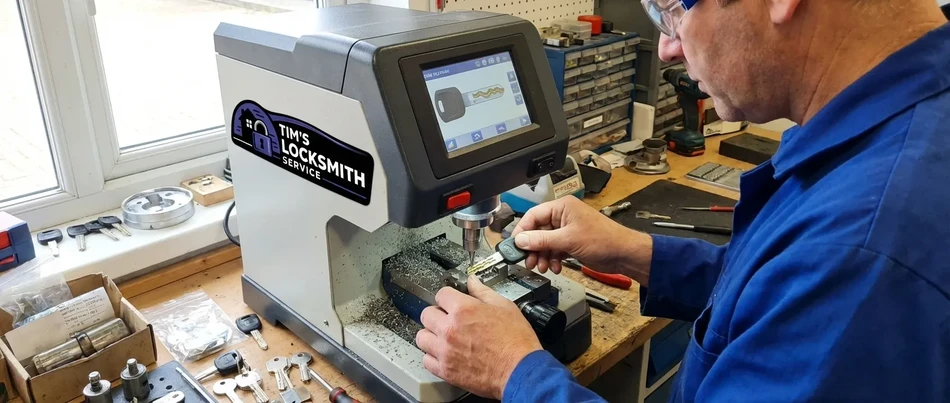 Standard edge-cut key cutting in Oxnard