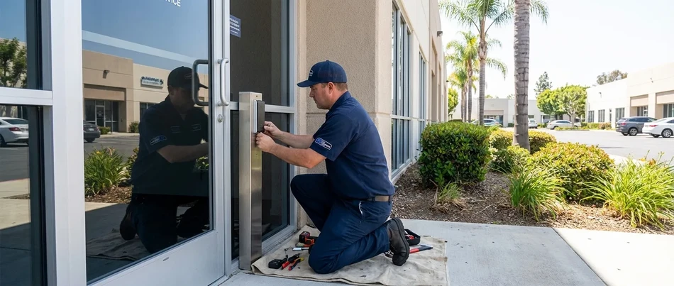 Electric strike install on aluminum storefront