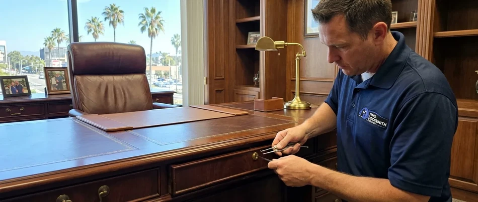 Master key file cabinet system at law office in Westlake Village