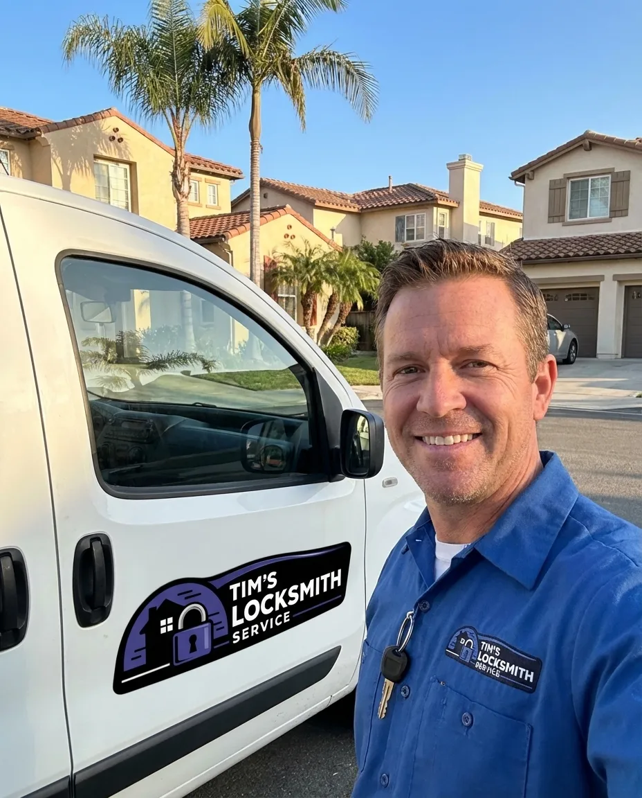 Mobile locksmith providing high-security locks service