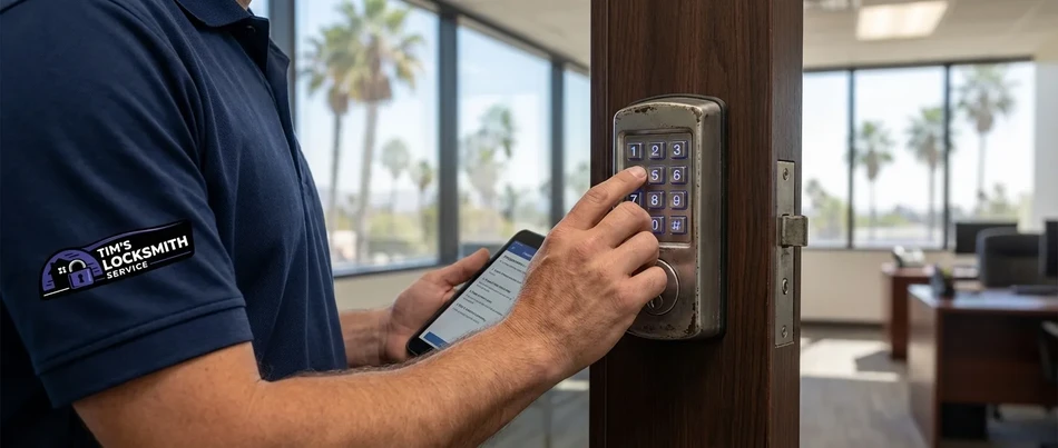 Alarm Lock Trilogy DL3000 at restaurant in Oxnard