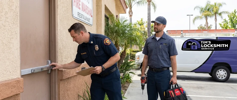 Alarmed exit device at warehouse in Simi Valley