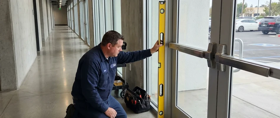 Sargent 80 series panic bar install in Camarillo