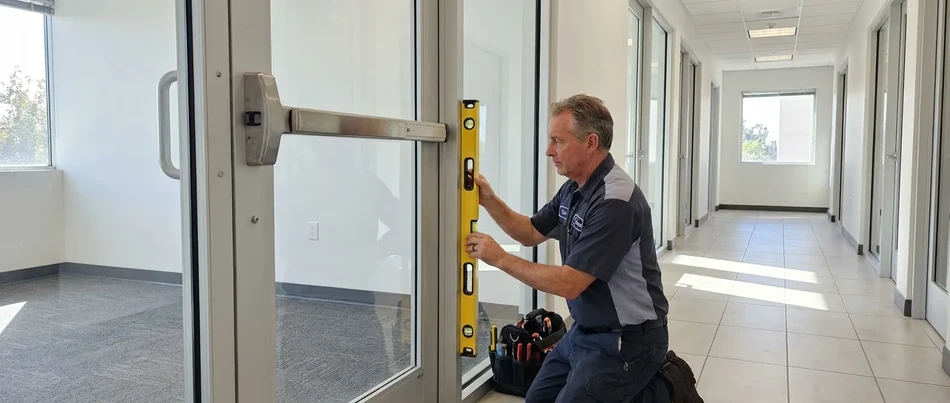 Sargent 80 series panic bar install in Camarillo