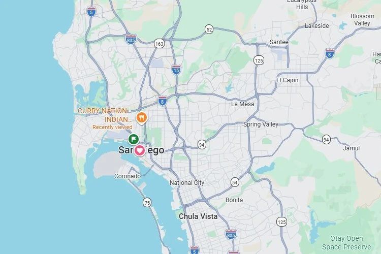 Tim's Locksmith Service coverage map San Diego (619)