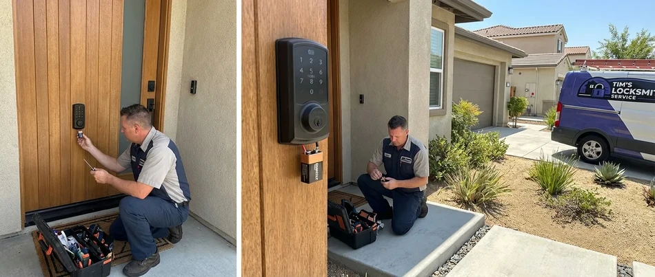 Stuck deadbolt strike plate alignment in Moorpark