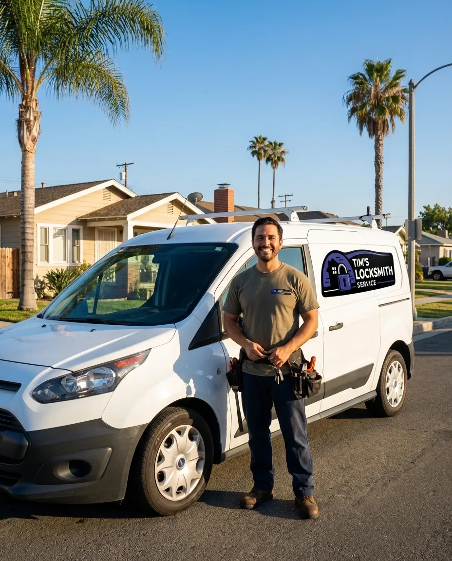 Mobile locksmith providing emergency locksmith service service