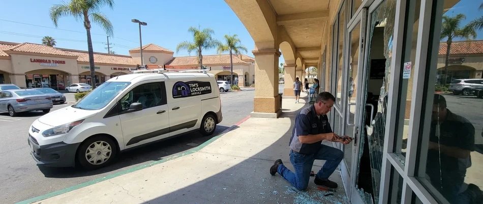 Commercial storefront Adams Rite replacement in Moorpark