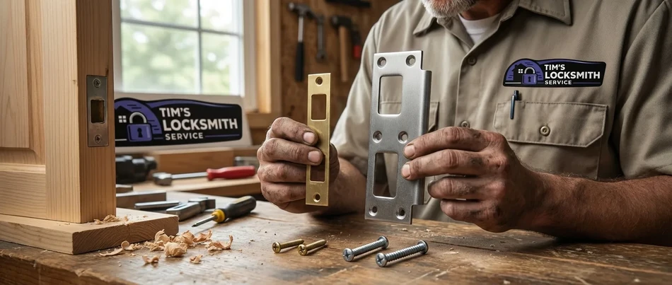 Hinge security pins on outward swing door in Ventura