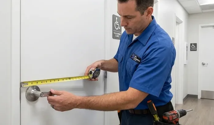 Mobile locksmith providing commercial locksmith services service