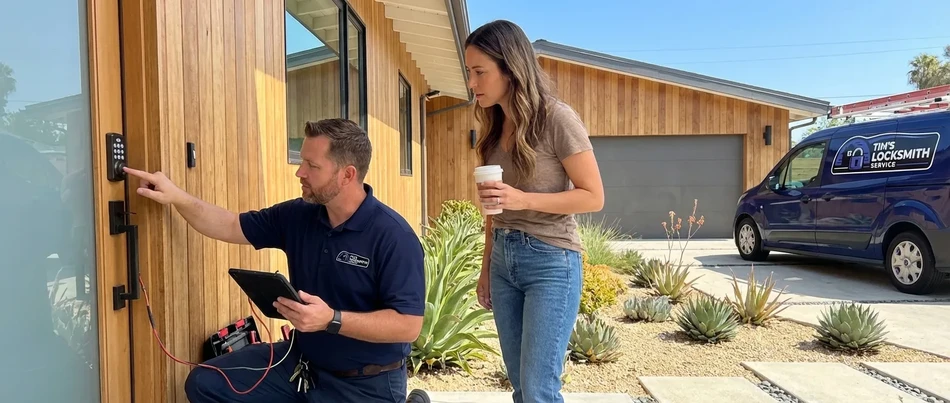 August WiFi smart lock retrofit in Westlake Village