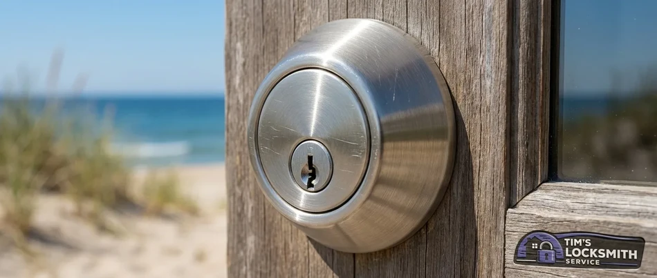 Marine grade stainless beach deadbolt