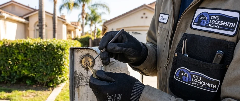 Apartment mailbox bank rekey in Ventura