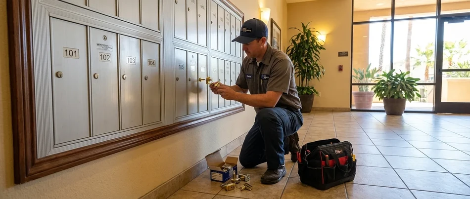 High-security restricted keyway mailbox lock in Ventura