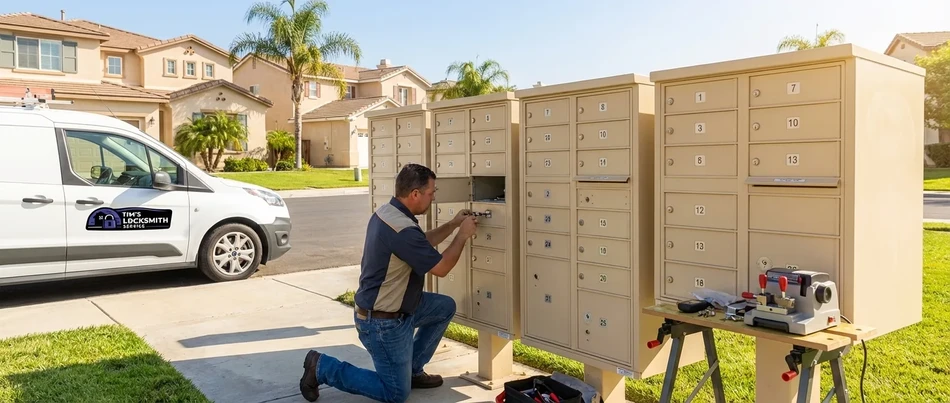 Seized mailbox cylinder salt corrosion in Oxnard shore