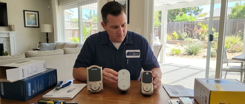 Touchscreen keypad smart lock programming in Moorpark