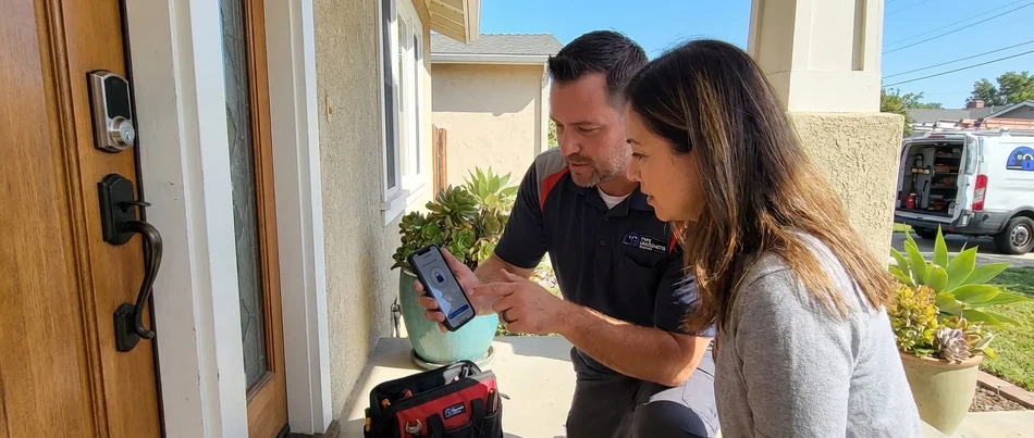 Ultraloq fingerprint smart lock install in Simi Valley