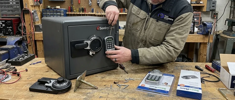 AMSEC drop safe solenoid swap in Oxnard