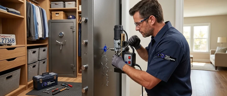 Floor safe concrete slab drill point in Ventura