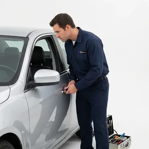Remote fob being paired to a daily driver to add a second key to the household at a customer's driveway in Escondido, California. Dealer-level diagnostic tools loaded on the van for all makes and models.