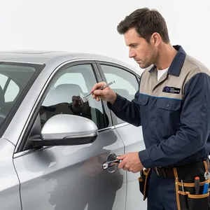 Push-to-start smart key programmed in the driveway when the customer needed a spare cut on site at a Simi Valley, California job site. Push-button start programming completed without towing the vehicle.